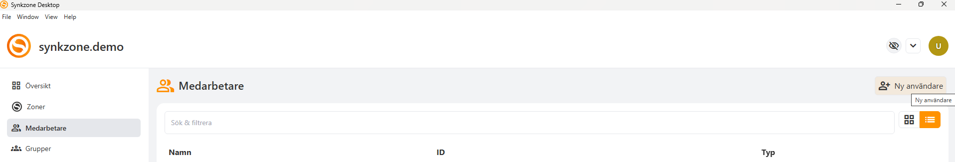 Skapa användare