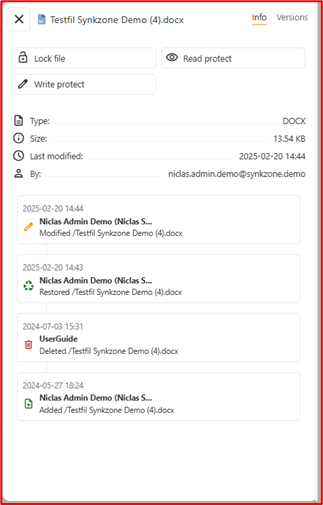 File information details