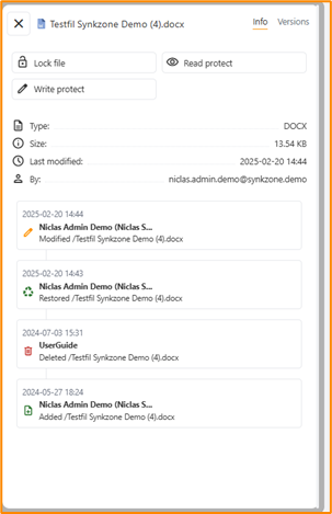 Detailed file information